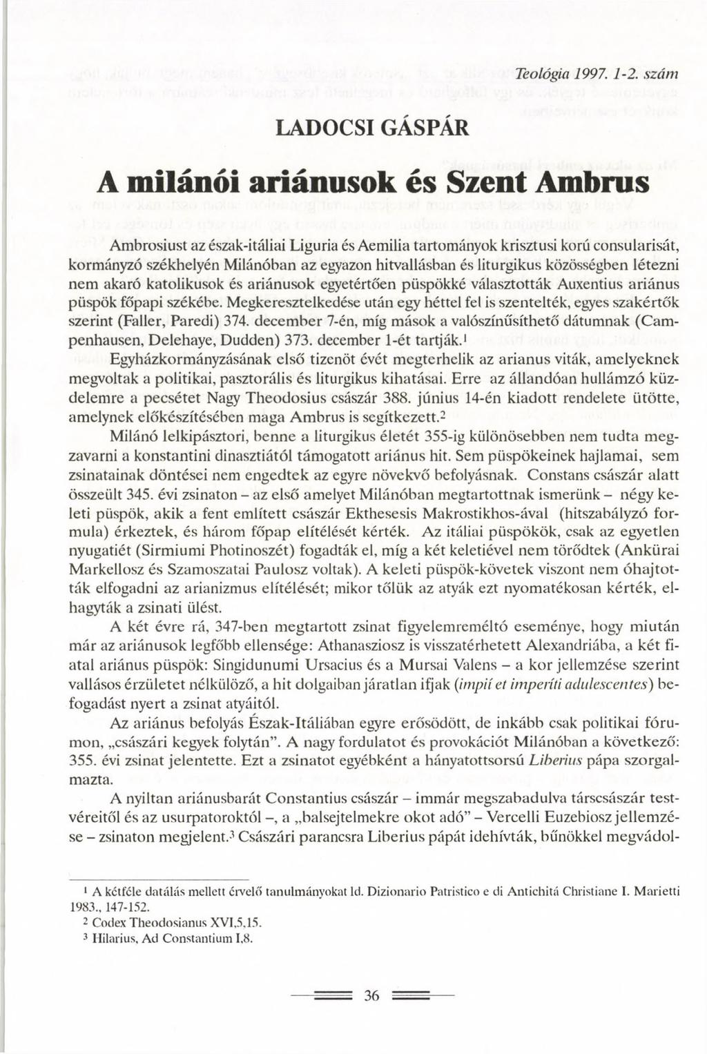 Teológia 1997. 1-2.