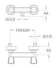 Basic kézizuhannyal 1500 mm gégecsővel Fali Basic zuhanytartóval Kerámiás felsőrésszel Zuhanyszett nélkül 143-1201-00 143-1251-00