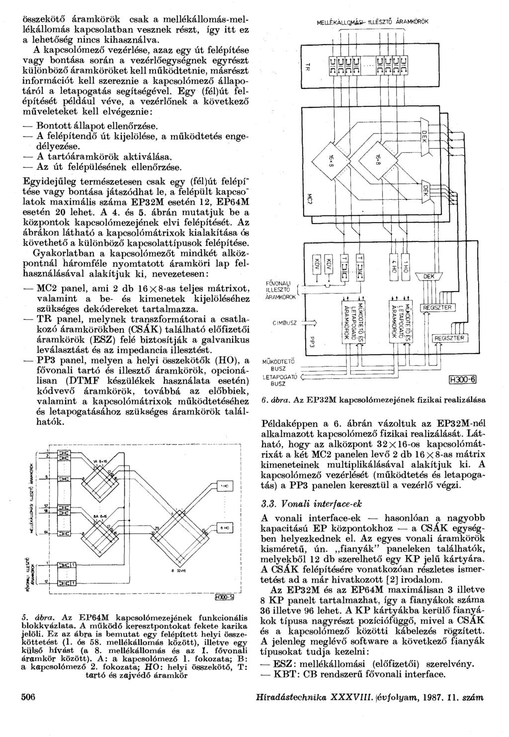 Összekötő áramkörök csak a mellékállomás-mellékállomás kapcsolatban vesznek részt, így itt ez a lehetőség nincs kihasználva.
