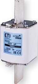 Предохранители NV/NH UQ2 (тип М, M-K) NV/NH UQ2, тип M - характеристика gr (~200kA AC; ~690V AC/ Тип (с бойком) Код 000 1 2 Рабочее 550V DC) Упак.