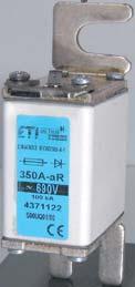 Предохранители NV/NH UQ U, UQ 01 (тип S) NV/NH UQ U, тип S - характеристика ar (~50kA AC/ 25kA DC; ~690V AC/ 440V DC) 6 S000UQU/80/6A/690V 4100 19 2,8 ar /120 180 10 S000UQU/80/10A/690V 41004 62, ar