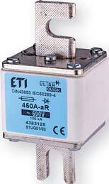Предохранители NV/NH UQ 01 (тип S) NV/NH UQ01, тип S - характеристика ar (~200kA AC; ~690V AC) (A) 1 2 Тип (c визуальной индикацией) Код Тип (для установки сигн. конт. МК) Код Рабочее Упак.