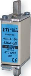 Предохранители NH gs (gg+ar) Предохранители NH gs NH gs - характеристика gs (690V AC, 100kA) 16 M000/16A/690V-gS 4721240 210 2,8 20 M000/20A/690V-gS 4721241 440, 25 M000/25A/690V-gS 4721242 760 4,2 5