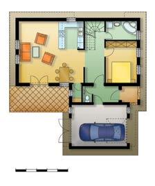 Földszint: Nappali: 22,42 m 2 02. Konyha: 6,36 m 2 03.