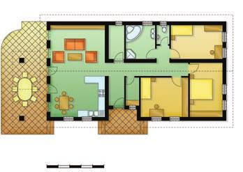 06. WC: 1,96 m 2 07. Kamra: 3,00 m 2 08.