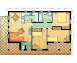 03. Nappali + Étkező: 23,40 m 2 02. Konyha: 4,20 m 2 03. Szoba: 11,32 m 2 04.