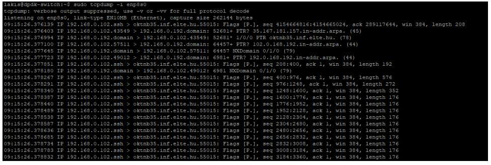 Tcpdump hálózati