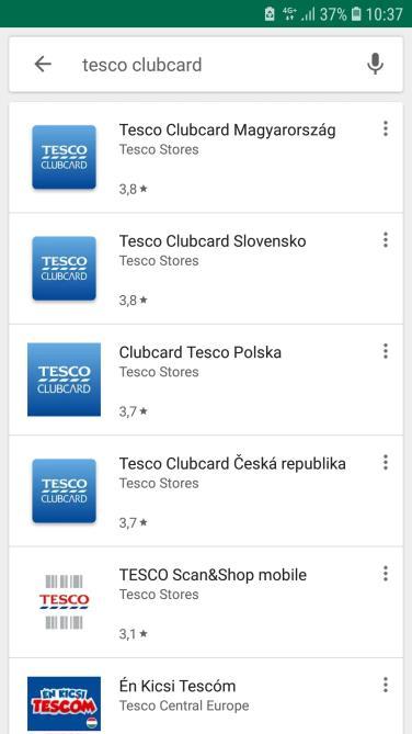 Androidos készülékre a Google Play áruházból, ios plaformon pedig az App Store-ból lehet letölteni a Tesco Clubcard magyar nyelvű mobilapplikációt.