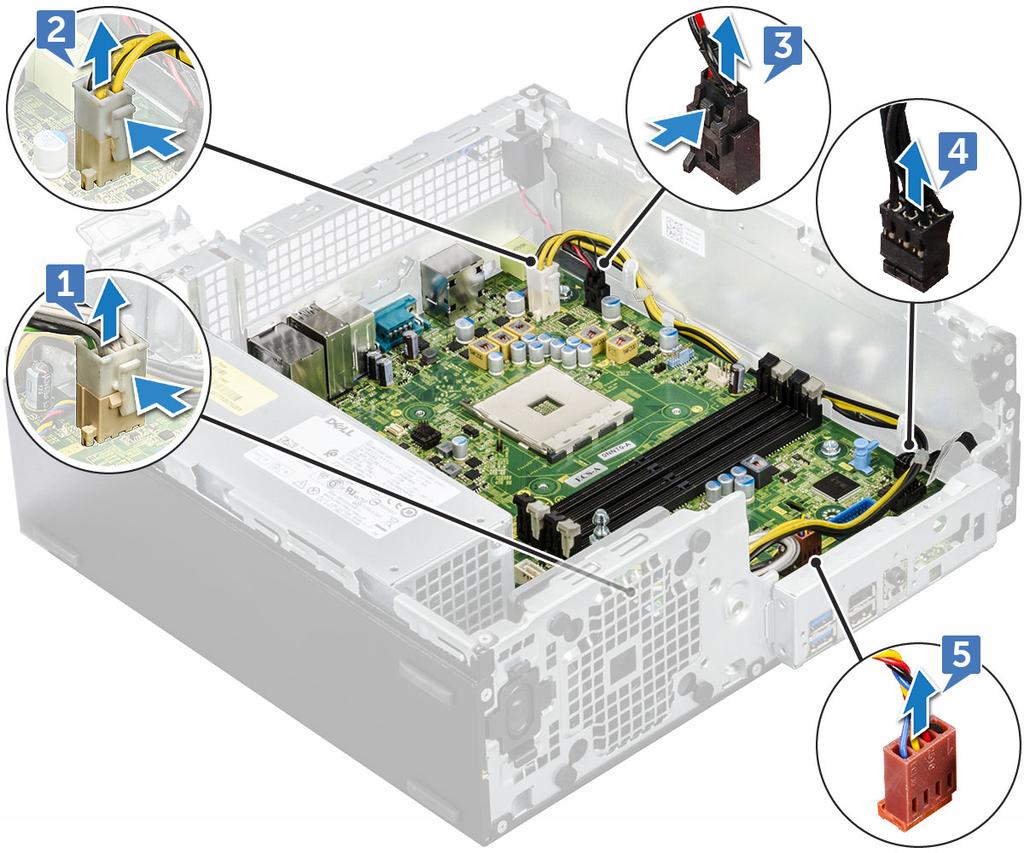 5 To remove the I/O panel plate: a Remove the screw (6 lbs) that secures the I/O panel [1].