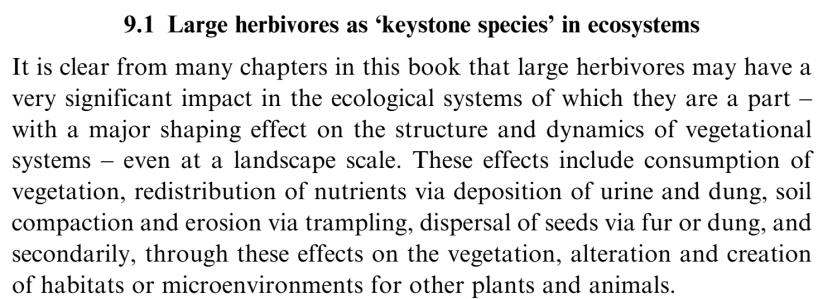 Az erdei ökoszisztémák természetes elemei a patás vadfajok, természetes funkciói a patás-hatások Vadhatás = természetes (?