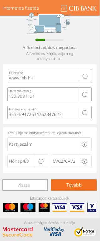 Mobil webshopok támogatása Támogatjuk a mobil applikációba épített webshopokat (Android, ios) és a fizetési folyamat hatékony beépítését, szem előtt tartva a mobil felületeken manapság elvárt