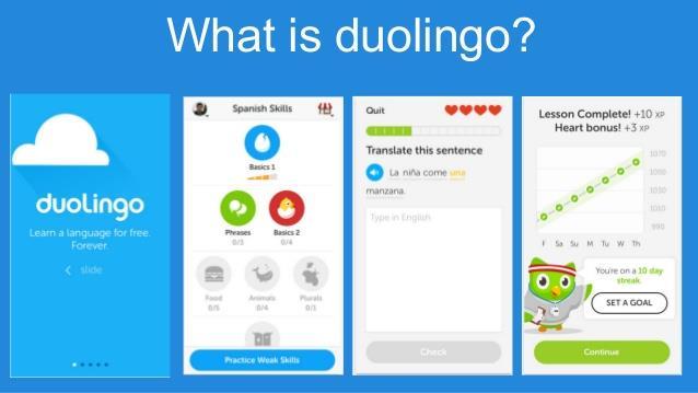 Duolingo Egyéni nyelvtanulás és gyakorlás Tematikus, adott
