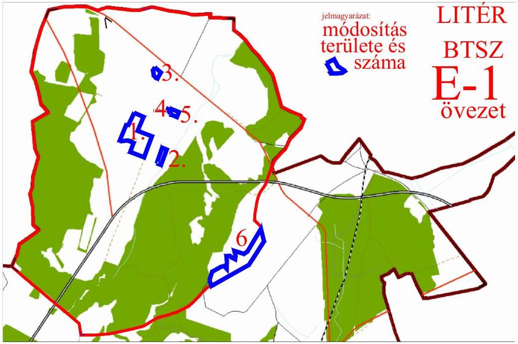 A település igazgatási területét érinti, de a módosítások területeit nem érinti a Btv.