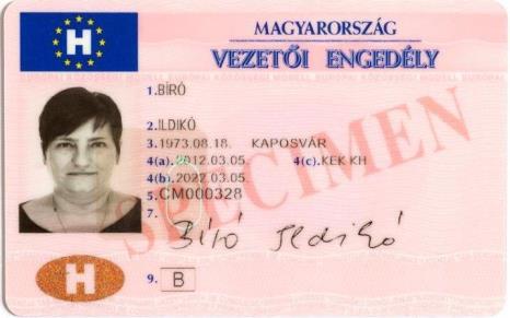 magyar hatóság által kiállított vezetői engedély: magyar