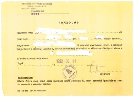 a régi, könyv alakú személyazonosító igazolvány, amennyiben tartalmazza a lakcímet Ha a választópolgár igazolja személyi azonosítóját, a lakcímét már nem kell ellenőrizni.