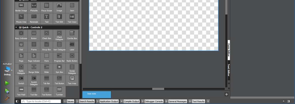 qml állományban van definiálva. Ezért nem találunk sehol TextField, illetve Button komponenst a main.qml-ben. A swipeview alatt pedig az ApplicationWindow footer propery-jeként van egy TabBar elem.