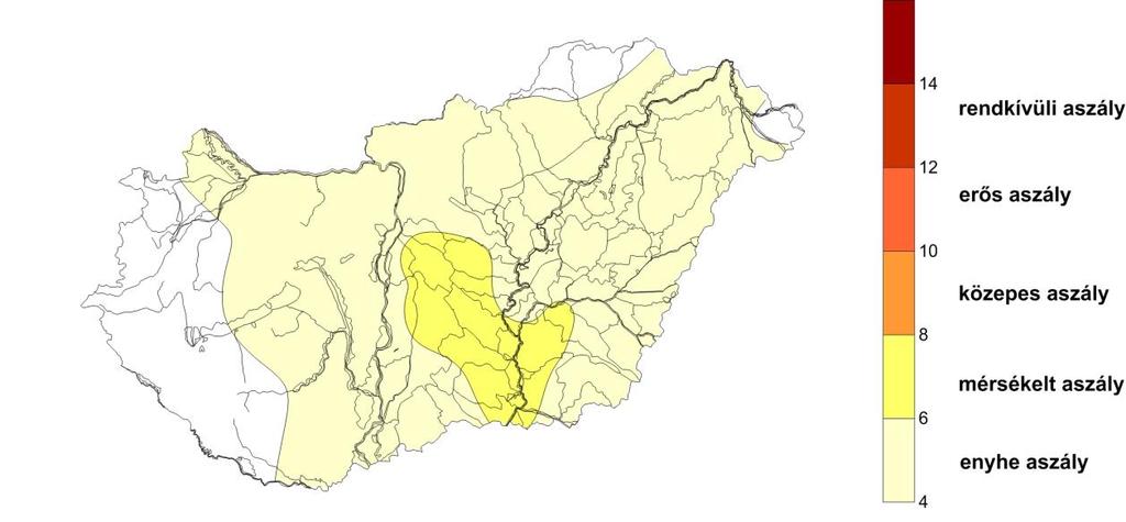 évi várható alakulását Csapadékszegény további időjárás esetén