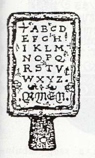 54. ábra: A tábla(tabula)-ábécé 57.
