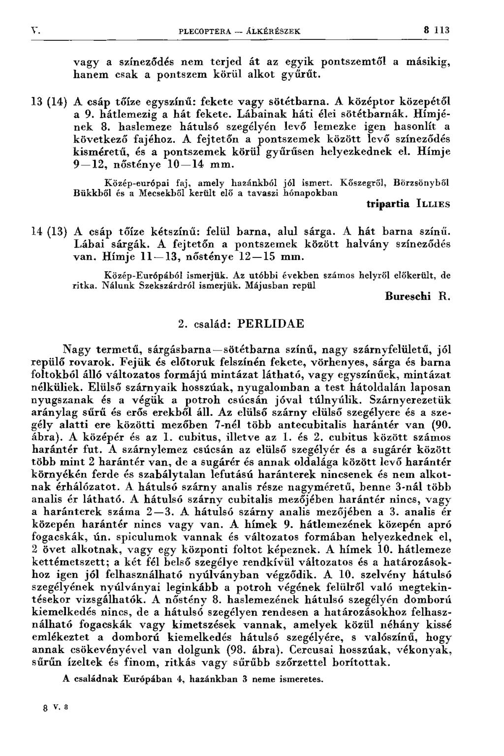 V. PLECOPTERA ÁLKÉRÉSZEK 8 1 1 3 v ag y a színeződés nem te rje d á t az egyik p o n tszem tő l a m ásikig, h anem csak a p ontszem k ö rü l alk o t g y ű rű t.