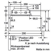 Felszereltség és komfort: 60 vagy 90 cm széles felsőszekrénybe építhető A keringető üzemmódhoz keringető alapszett szükséges Intenzív fokozat automatikus visszaállással Automatikus