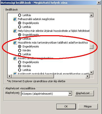 10. Függelék A ActiveX beállítások Előfordulhat, hogy az ActiveX egyedi beállításai meggátolják az ActiveX általános futását is. Ez esetben át kell azokat állítani, ennek lépései: 1.