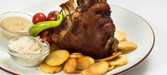 hasábburgonyával A, C, I Gebackene Schweinskotelett gefüllt mit Hirn, Reis und Pommes 2.