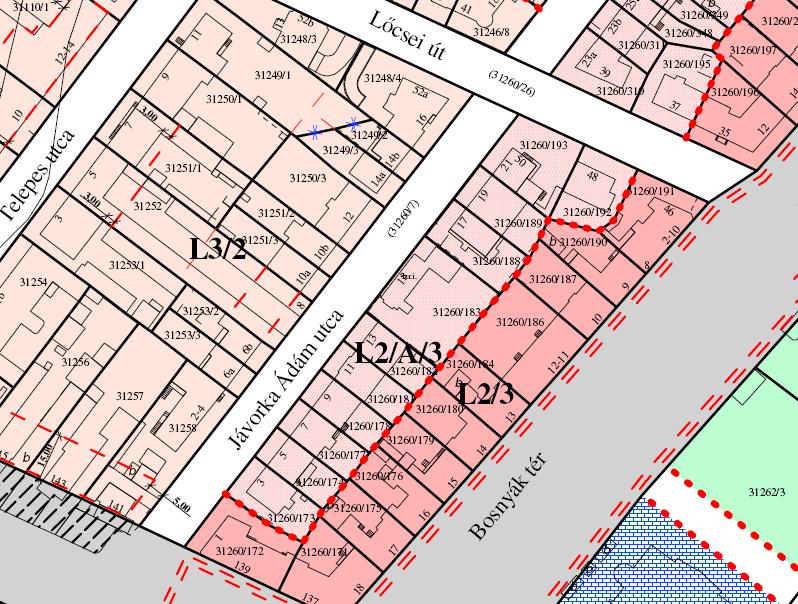 CITY-FORM 2000 KFT. 24/9 Ingatlan övezeti térképe: Kisvárosias, jellemzően szabadonálló beépítésű lakóterületekre vonatkozó előírások (L3) *2 29.