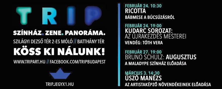 SZÍNHÁZ // MŰSOR 30 31 RS9+Vallai kert L Bp. VII., Rumbach S. u. 10. T1/269-6610. www.rs9.hu Láncra vert szavak 18+ 21 22. 19.30 Író: ordi Galceran. Sz.: Botos Éva, Baksa Imre.