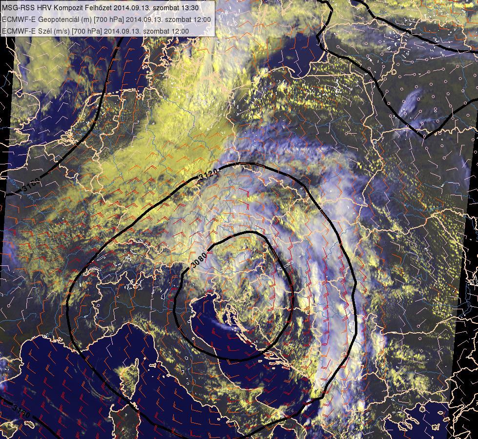 Villám árvizek (flash flood) onvektív nagycsapadékos rendszerek: zivatarvonalak,