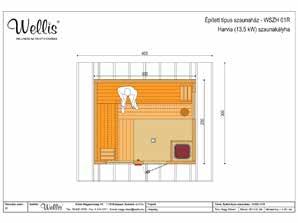 ÉPÍTETT KÜLTÉRI SZAUNÁK WELLIS KÜLTÉRI SZAUNAHÁZ 1 2 399 900 Ft-tól Szauna méret: 250/350 250/350 220/260 cm, Belső magasság: 200 cm 90 45 tömörfa vázszerkezet, 100 mm vastag alukasírozott Külső és