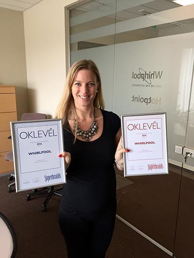Whirlpool brand in Hungary achieves 12th Consecutive Superbrand Award Sep 7, 2016 Latest News in EMEA Eva Kustra-Zsatos of