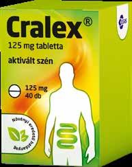 2019. ÁPRILIS www.kulcspatika.hu Cralex 125 mg 40 db (31,25 Ft/db) Bizonyos eredetű hasmenések és bizonyos mérgezések esetén.