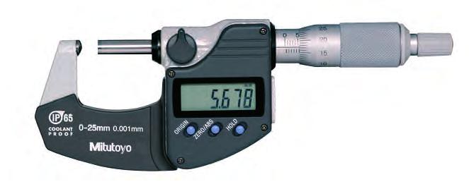 Digitmatic csőmérő mikrométer Sorozat 395 Csövek, csapágyak, gyűrűk hullámos felületeinek és falvastagságának méréséhez.