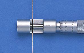 Huzalmérő mikrométer Sorozat 147 Huzalmérő mikrométer az egyszerű és gyors méréshez. Jellemzői: Speciális kialakítás huzalvastagság méréshez. Kisméretű golyók mérésre szintén alkalmas.