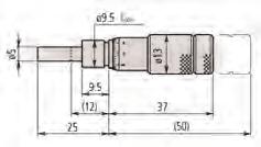 osztás,1 mm 148-53 148-54 Orsóvég Szár Ø Szár Készülék vastagság rögzítő anyához Spec.