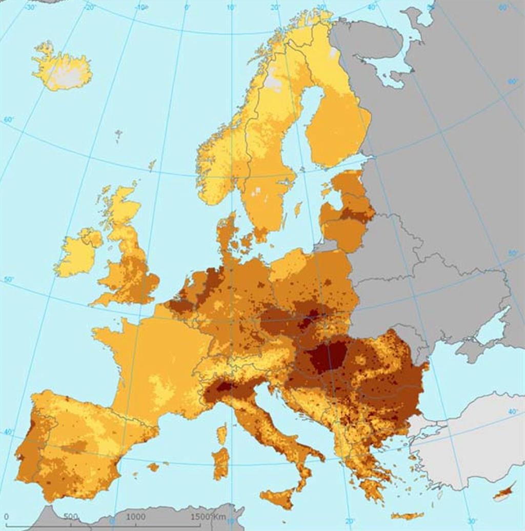 Az Európai Únió országainak PM2.