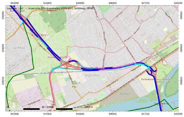 42 3.1.6 ábra: Az M0 autópálya Budapest XXII.