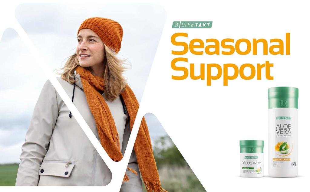 LR LIFETAKT SEASONAL SUPPORT 31 TÁMOGATÁS MINDEN ÉVSZAKBAN Sokat vagy emberek között vagy útközben?