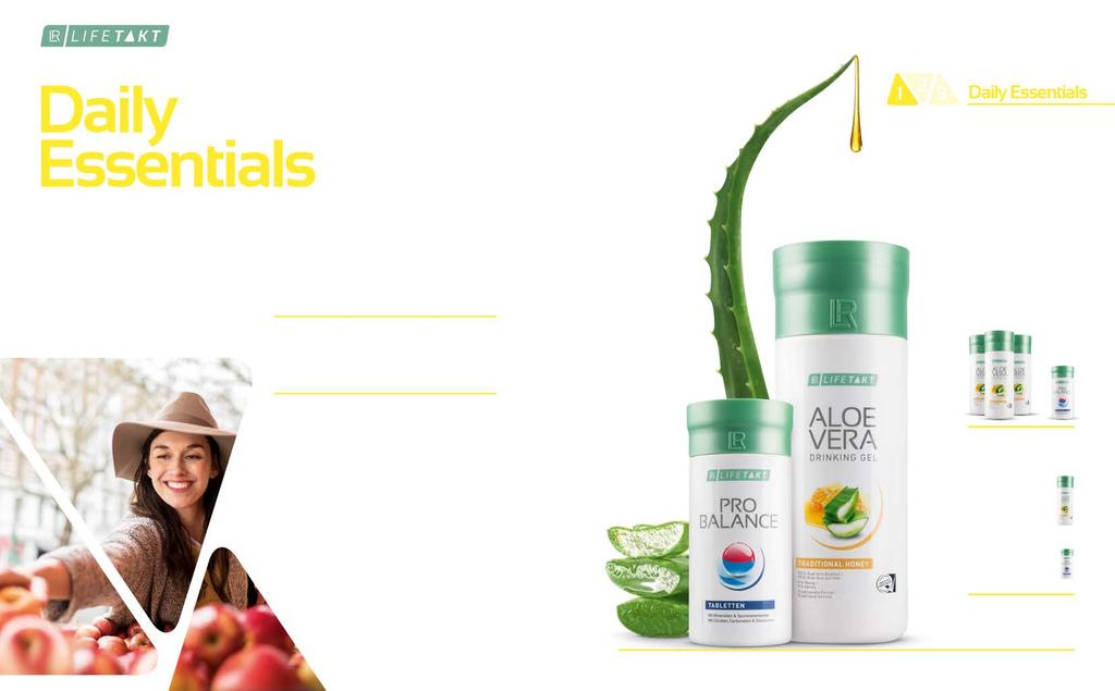 14 LR LIFETAKT DAILY ESSENTIALS 15 ALAPMEGOLDÁS Tápanyagellátás minden nap. Mozgalmas, zsúfolt az életed és mindig van mit tenned.