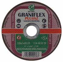 Graniflex vékony vágókorong inoxhoz Élettartam: Vágóképesség: Specifikáció: A / S7 BF Sebesség: 0 m/s Alak: 4 (egyenes) Hajlított vágókorongra kérje egyedi