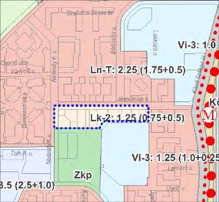 általános parkoló Lk-2 11 218 0,75 0,5 11 199 7 466 18 665 Építési övezet, övezet jele Terület m 2 Szintterületi mutató megengedett