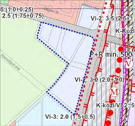 Vi-2 56 263 2,0 1,0 112 526,1 56 263,1 168 789,2 Építési övezet, övezet jele Terület m 2 Szintterületi mutató megengedett legnagyobb értéke Építhető