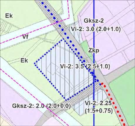 Bsp általános parkoló Vi-2 41 527 2,5 1,0 103 817,5 41 527 145344,5 Építési övezet, övezet jele Terület m 2 Szintterületi mutató