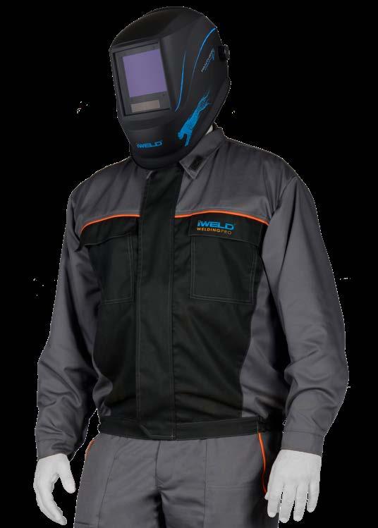 HEGESZTŐ MUNKARUHA - WELDINGPRO A WELDINGPRO munkaruha antisztatikus, hő- és lángálló anyagának és varrásának köszönhetően alkalmas hegesztési