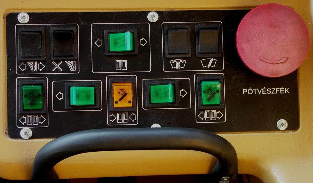 12.3. Vezetőasztal vízszintes kapcsolópanel 1 2 3 4 5 11 6 7