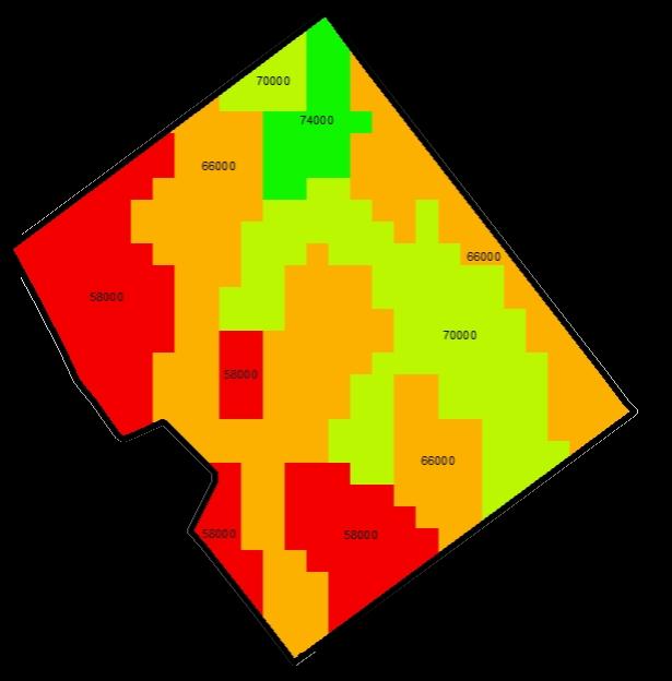 - Hozamtérképezés Átfedés mentes és differenciált vetés A tábla heterogenitása miatt az egyes táblarészek