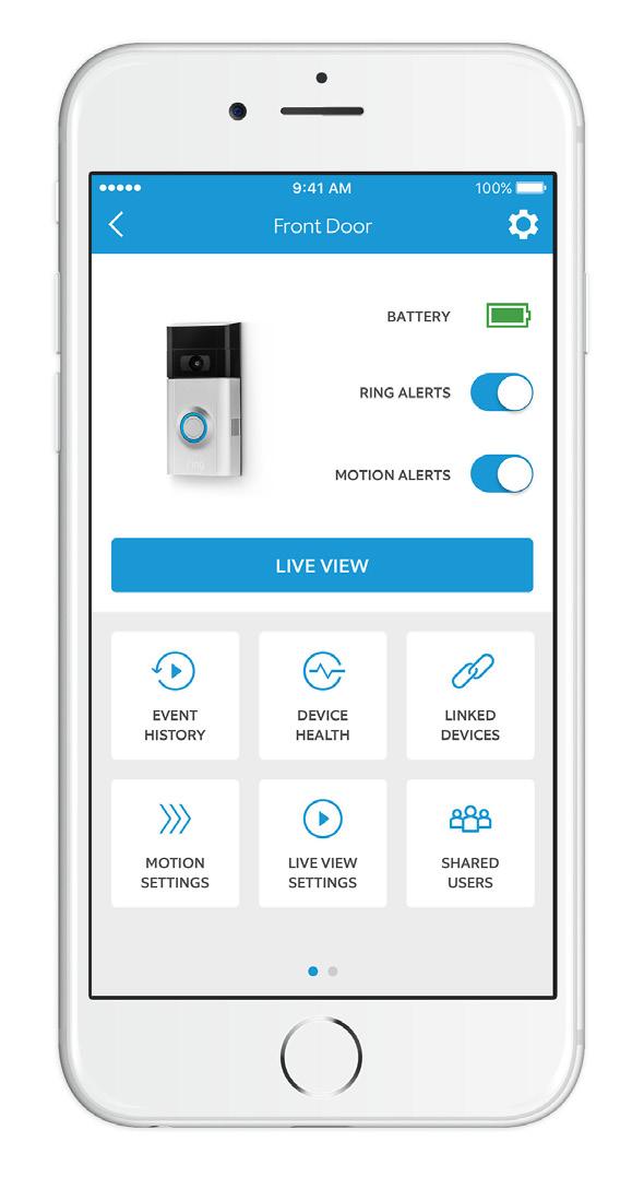 A Ring Doorbell applikáción belüli beüzemelése után, válassza ki az eszközt! Ezzel az eszköz kezelőfelületére kerül, ahol megváltoztathatja a beállításokat és elérheti a különböző funkciókat.