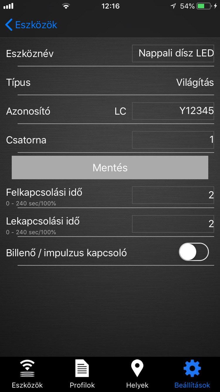 Telepítés és beállítás 6. Lépjen be az icontrall alkalmazás Beállítások menüjébe az okostelefonján vagy táblagépén (részletesen ld.
