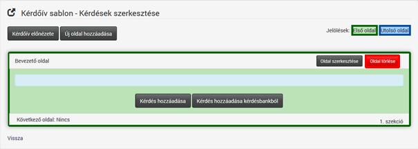 2. Az oldal szerkesztéséhez nyomjuk meg a Módosítás gombot. 11.3.3 Oldal törlése 1. Kattintsunk az Oldal törlése gombra. 2.
