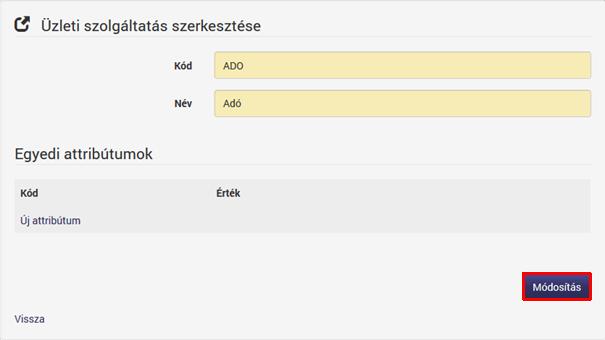 2. A változtatások mentéséhez a Módosítás gombra kell kattintani. 10.4.